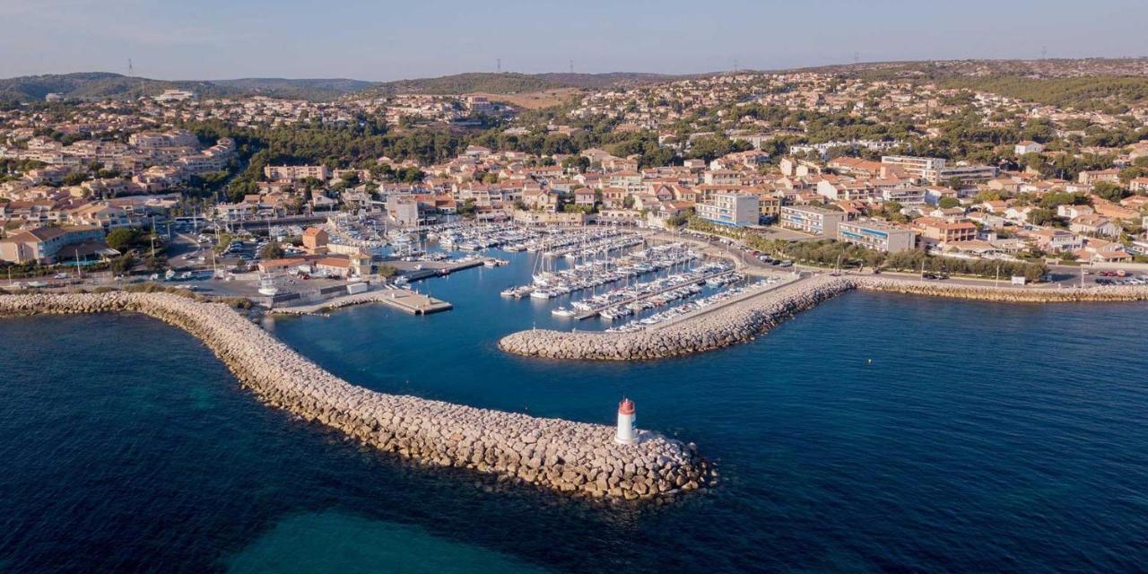 Sea, Sweet & Sun - Vue Sur Mer - T3 - Plage Commerce Et Port A Pieds Sausset-les-Pins Buitenkant foto